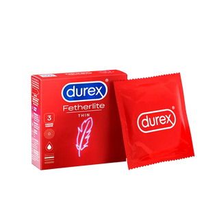 Durex Featherlite Thin Red Condoms, 3 Pieces