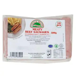 Meaty Beef Sausage 500gms