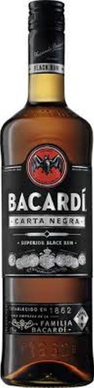 Bacardi Carta Negra Superior Black Rum, 1000ml