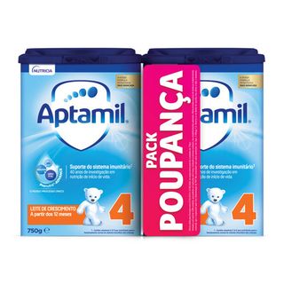Pack Poupança Leite Crescimento 4 Aptamil emb. 2 x 750 g