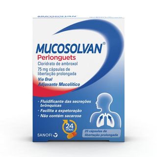 Mucosolvan Perlonguets, 75 mg x 20 cápsulas
