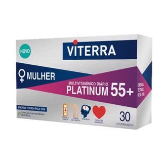Suplemento Alimentar Mulher Platinum 55+ Viterra emb. 30 comprimidos