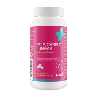 Multivitamínico Pele Cabelo e Unhas Well's 60 comprimidos