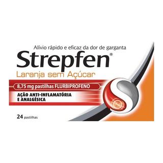 Strepfen Laranja s/ Açúcar emb. 24 pastilhas