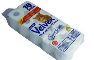 Toilex Poa White Tissue Rolls, 10x10 Pack
