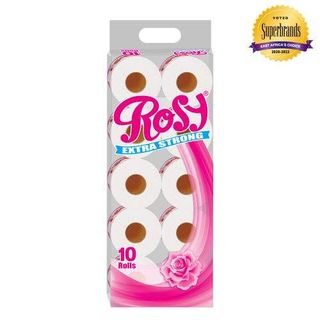 Rosy Extra Strong Printed Toilet Tissue, 10 Rolls