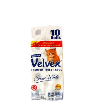 Velvex Ultra-Soft Premium Toilet Tissue, 10 Rolls