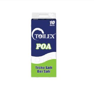 Toilex Poa White Toilet Tissue, 10 Rolls