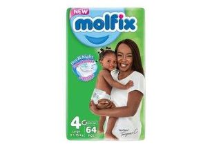 Molfix Baby Diapers Size 4 Large, 64 pcs