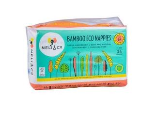 Neli & Co. Bamboo Eco Nappies Medium, 34 Pieces