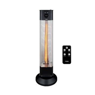 MIKA Patio Heater, 650W-2000W, With Remote, BlackMH402R