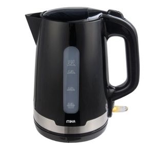 MIKA Kettle, 1.7L, Plastic, 360º Cordless, Concealed Element, Black with S.S. TrimMKT1304B(MKT1304)