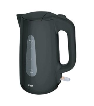 MIKA Kettle, 1.7L, Plastic, 360º Cordless, Concealed Element,with Temperature Gauge, BlackMKT1701DB