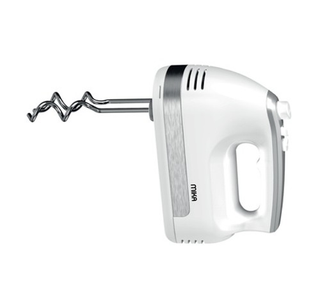 MIKA Hand Mixer, 300W, 5 Speed with Turbo, Dough Hook, White & SSMMH102WS