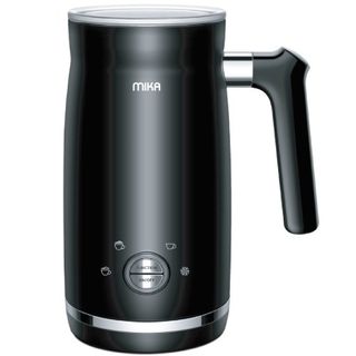 MIKA Milk Frother & Warmer, 360º Cordless, Black with SS TrimMMF1002BS