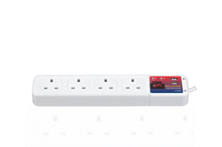 MIKA Multi Guard, 4 Way with Switch, Extension Plug 13 AmpsMVPX13A4W