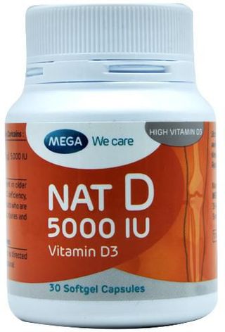 Nat D 5000IU Vitamin D3 30’s