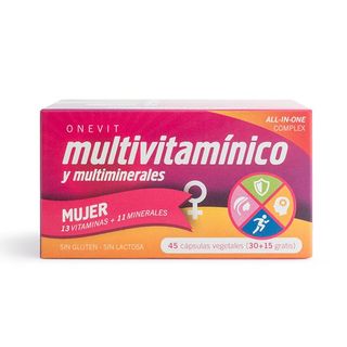 Onevit Onevit Multivitaminico Mujer 45Caps Vegetales 5797230