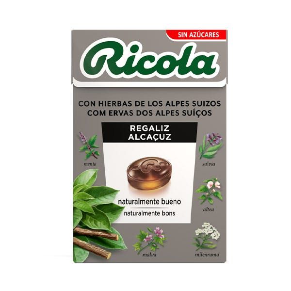 Rebuçados de Ervas Suíças Sabor Alcaçuz Ricola 50 Gramas