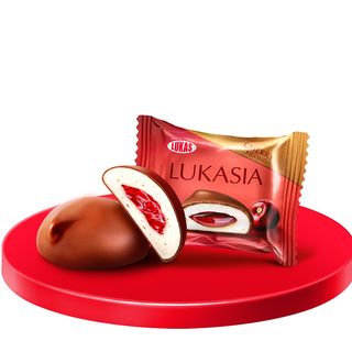 Цукерки Лукас Лукася з вишневим наповнювачем вагові за 100 гр
