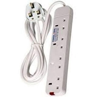 Power King 4-Way Power Strip, White