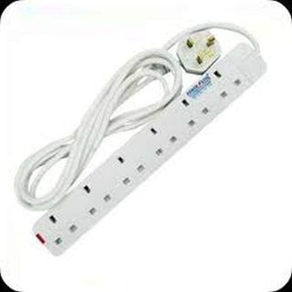 Power King 6-Way Power Strip, White