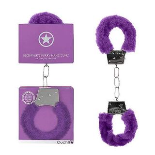 Белезници с лилав пух Ouch