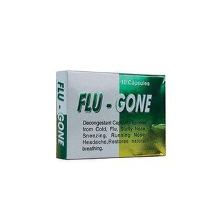 Flugone Decongestant Capsules, 10 Count