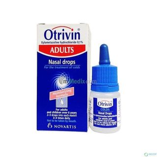 Otrivin Nasal Drops 0.1% Moisturizing Formula, 10ml