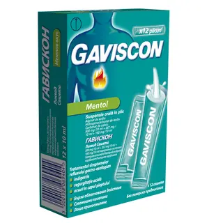 GAVISCON Sachets de suspension pour menthol, 12x10ml