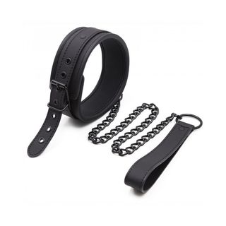 Collier Soumission avec laisse Noir