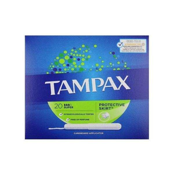 Tampax Super Tampons Perfume-Free, 20 Pieces