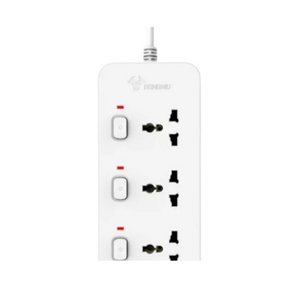 Lontor Gongniu White Extension Power Socket, 3M