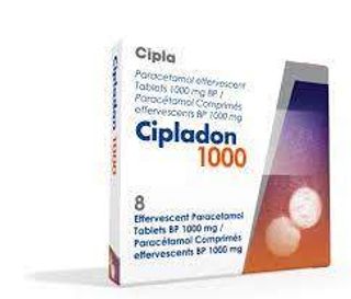 Cipla Cipladon Paracetamol Effervescent Tablets, 8x1000mg