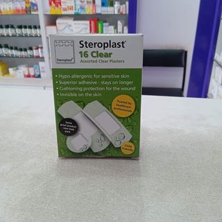 Steroplast Assorted Clear Plasters, 16 Pieces