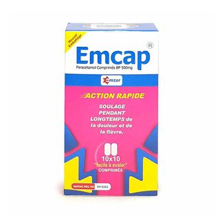 Emzor Emcap Paracetamol Tablets 500mg, 100 Count