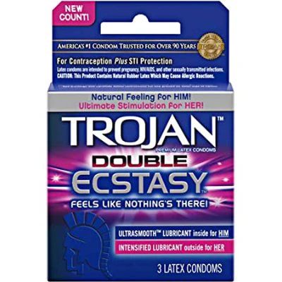 Trojan Doub Ecstasy Condoms*3