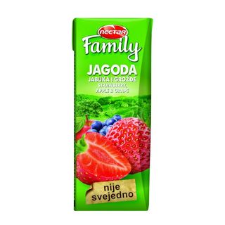 Nectar Family -jagoda, jabuka i grozdje 200 ml
