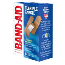 Band-Aid Flexible Fabric Bandages, 30 Pieces