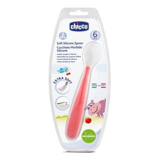 Chicco mekana silikonska kašika 6m+ crvena ,A001568