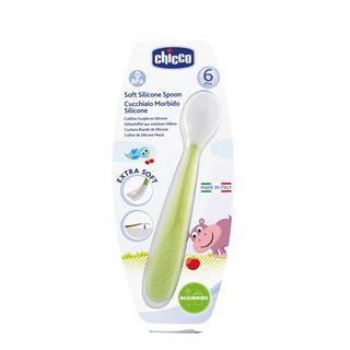 Chicco mekana silikonska kašika 6m + zelena ,A001576