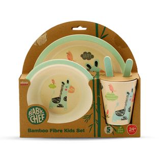 Baby Chef Bamboo Fibre Set za hranjenje plavi ,A075541