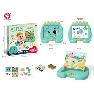 HK Mini igračka 3u1 tabla za crtanje, tirkiz,A076565