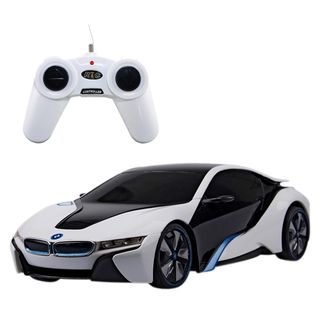Rastar RC automobil BMW i8 1:24 - siv, bel,A013813