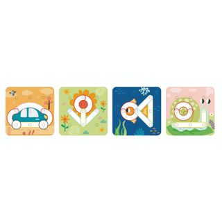 Tooky toy puzzle - pogodi oblik,A077535