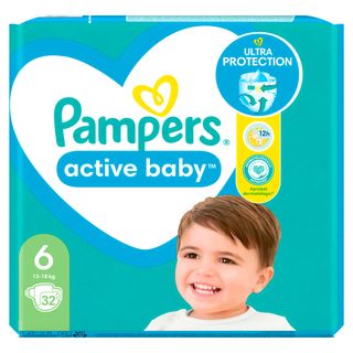 Pampers  pelene active baby VPM 6 13-18kg 32kom ,A080479