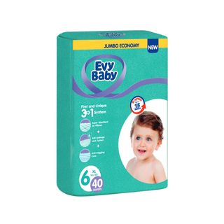 Evy baby pelene jumbo 6 XL 16+kg 40kom 3 u 1 ,A064326