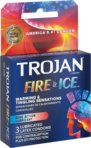 TROJAN Fire & Ice Condoms, 3 Pieces