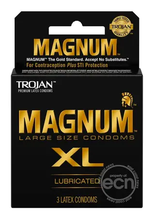 TROJAN MAGNUM XL Lubricated Condoms, 3 Pieces