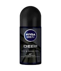 Nivea Roll On Men Deep Black Carbon Dark Wood 50Ml